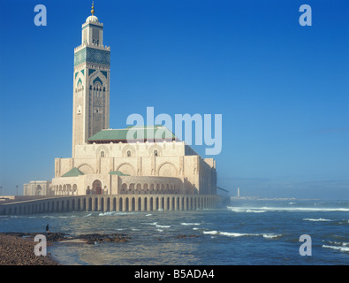 Der Hassan II Moschee, Casablanca, Marokko, Nordafrika, Afrika Stockfoto