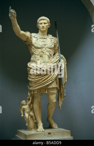 Augustus Prima Porta Statue, die Vatikanischen Museen, Rom, Latium, Italien, Europa Stockfoto