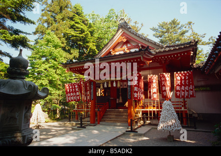 Tempel im Kenrokuen Garten Kanazawa Japan Asien Stockfoto