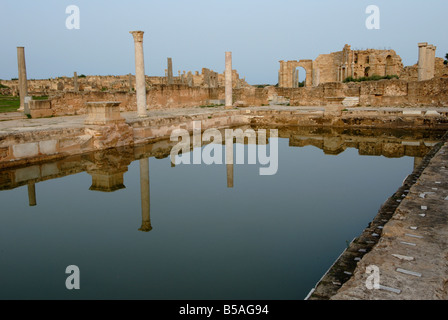 Hadrianischen Bad, Leptis Magna, UNESCO-Weltkulturerbe, Libyen, Nordafrika, Afrika Stockfoto