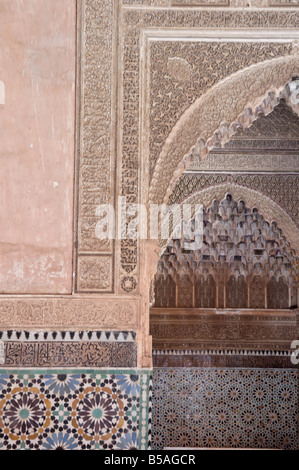 Die Saadian Gräber in der Kasbah Bezirk, Medina, Marrakesch, Marokko, Nordafrika Stockfoto