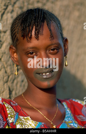 Peul-Frau, Senossa Dorf, in der Nähe von Djenne, Mali, Westafrika, Afrika Stockfoto