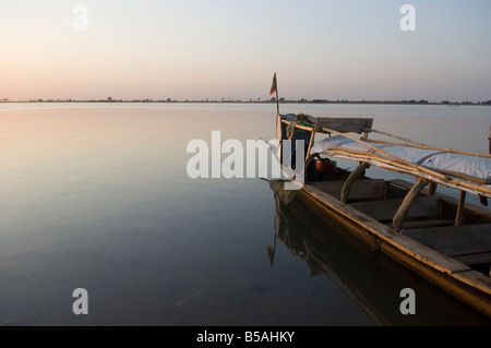 Sonnenuntergang am Fluss Niger, Segou, Mali, Afrika Stockfoto