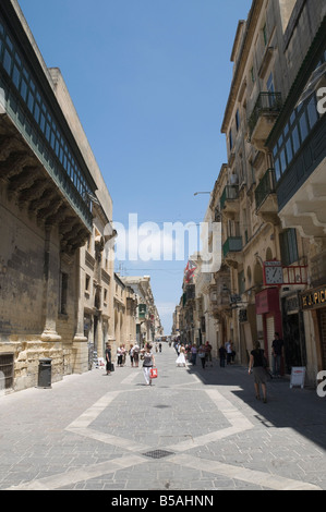 Triq Ir-Repubblika (Republik-Straße), Valletta, Malta, Europa Stockfoto