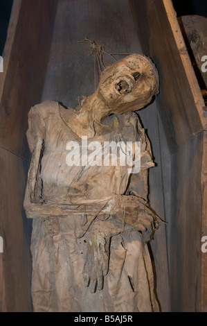 Mumie eines chinesischen Mädchens im Mummy Museum in Guanajuato, Weltkulturerbe, Guanajuato, Mexiko Stockfoto