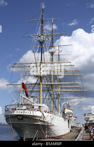 Yacht - Museum. Dar Pomorza. Hafen von Gdynia, Polen. Stockfoto