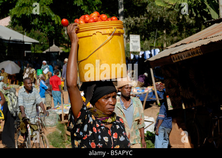 Markt, Lushoto, Tansania, Ostafrika, Afrika Stockfoto