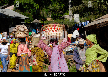 Markt, Lushoto, Tansania, Ostafrika, Afrika Stockfoto