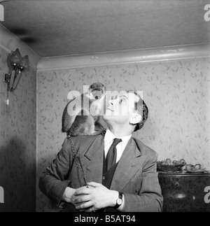 Jack Goodman und Familie mit TV-Tiere. März 1957 A331-006 Stockfoto