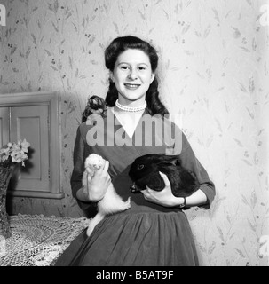 Jack Goodman und Familie mit TV-Tiere. März 1957 A331-009 Stockfoto