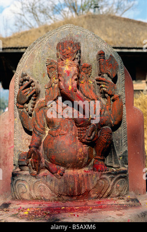 Ganesh Schrein Gokama Mahadev Tempel 10 Kilometer nordöstlich von Kathmandu-Nepal-Asien Stockfoto