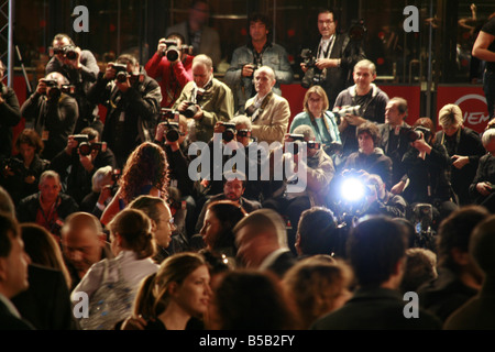 Menge von Pressefotografen beim Filmfestival in Rom 2008 Stockfoto