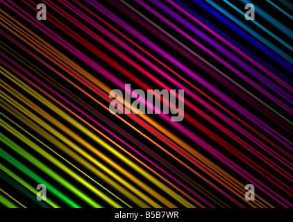 Regenbogen-Hintergrund mit leuchtende Linien mit einem Neon-Leuchten Stockfoto