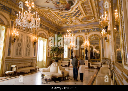 Ballsaal Salon de Bail im Palacio del Marques de Dos Aguas, das Keramikmuseum beherbergt. Valencia Stockfoto