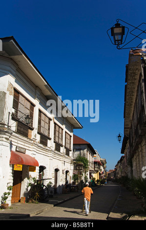 Spanisch-Altstadt, Herrenhäusern und kolonialen Ära Villen, Vigan, Ilocos Provinz, Luzon, Philippinen Stockfoto