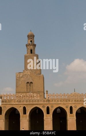 Die Spirale Minarett der Moschee von Ibn Tulun in 79 integrierte AD die älteste Moschee in Kairo überleben in seiner ursprünglichen Form, Ägypten Stockfoto