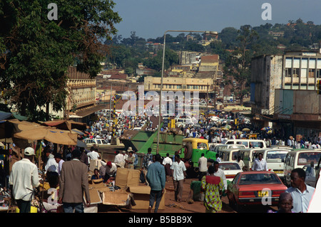 Rush Hour Luwum Street Kampala Uganda East Africa Afrika Stockfoto