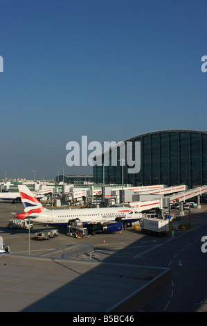 Flughafen Heathrow Terminal 5 im Jahr 2008, London, England, Europa Stockfoto