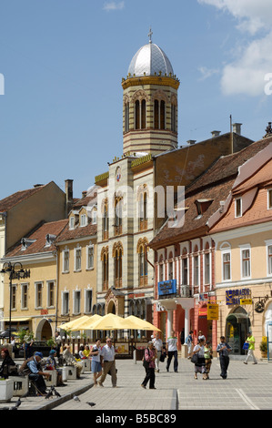 Orthodoxe Kathedrale, Piata Sfatului (Rathausplatz), Brasov, Siebenbürgen, Rumänien, Europa Stockfoto