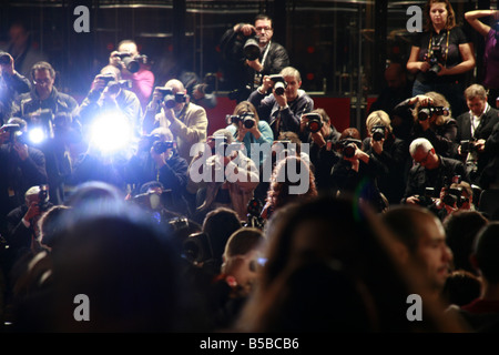 Menge von Pressefotografen beim Filmfestival in Rom 2008 Stockfoto
