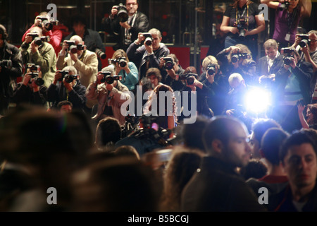 Menge von Pressefotografen beim Filmfestival in Rom 2008 Stockfoto
