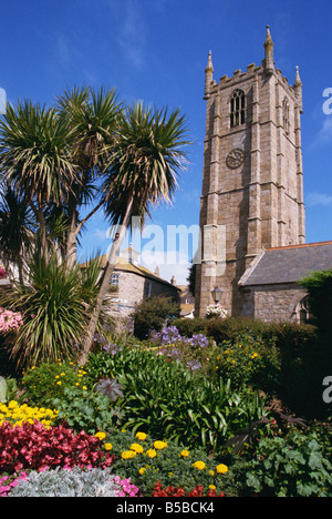 Pfarrei Kirche St. Ia aus 1434 St Ives Cornwall England England Europa Stockfoto