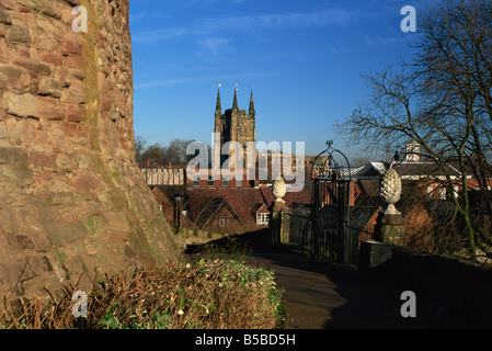 Blick von der Burg Tamworth Staffordshire England England Europa Stockfoto