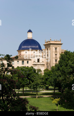 Museum der bildenden Künste oder Museo de Bellas Artes mit Blick auf die Turia Flussbettes park Stockfoto