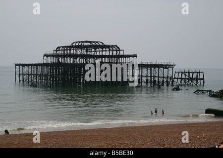 West-Pier in Brighton, East Sussex. Stockfoto