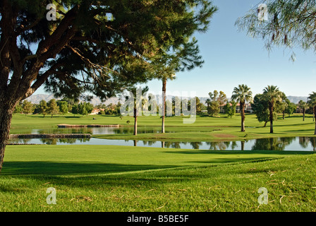 Palm Springs CA California Desert Springs Golf Course JW Marriott Resort & Spa in Palm Desert südlichen Kalifornien malerischen golf Stockfoto