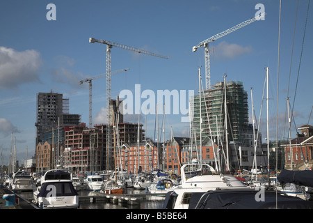 Stadtumbau Ipswich Wet Dock Suffolk England Stockfoto