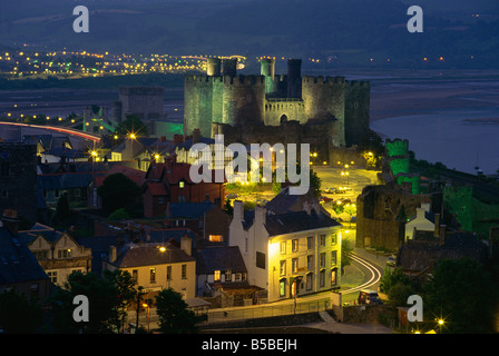 Conwy Castle, UNESCO-Weltkulturerbe, Gwynedd, Wales, Europa Stockfoto