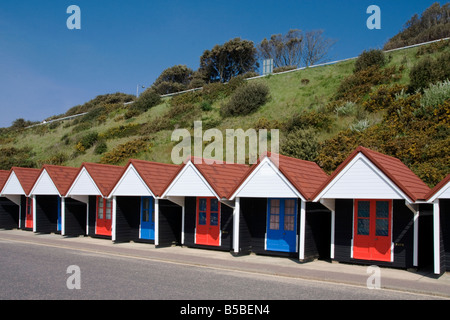 Strandhütten in Bournemouth, Dorset, England, Europa Stockfoto