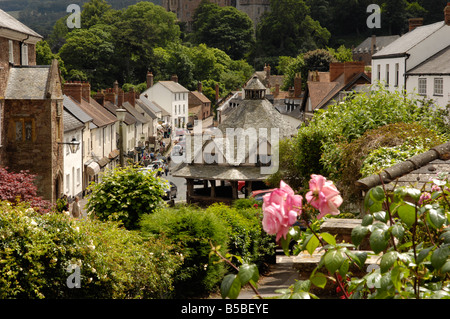 Der alte Garn-Markt im Zentrum von Dunster, Exmoor National Park, Somerset, England, Europa Stockfoto