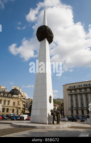 Bukarest Rumänien Revolution Denkmal Memorial bis 1989 tot in Revolution Square Piata Revolutiei im Stadtzentrum Stockfoto