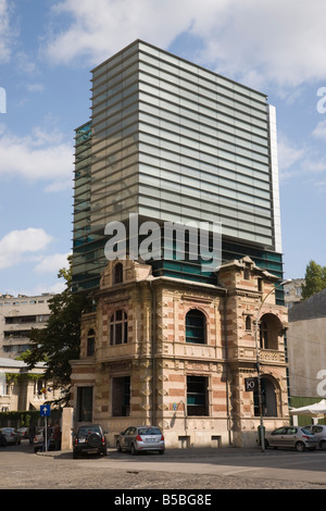 Bukarest Rumänien architektonische Union Gebäude zeigt moderne und klassische Architektur im Stadtzentrum Stockfoto