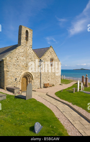 St. Hywyn Kirche und Friedhof, Aberdaron, Llyn Halbinsel, Gwynedd, Nordwales, Wales, Europa Stockfoto