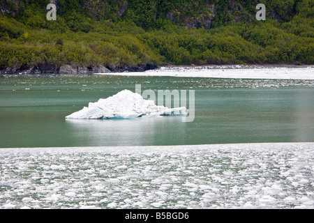 Großen schwimmenden Eisberg in Ernüchterung Bucht in der Nähe von Hubbard-Gletscher in Alaska Stockfoto