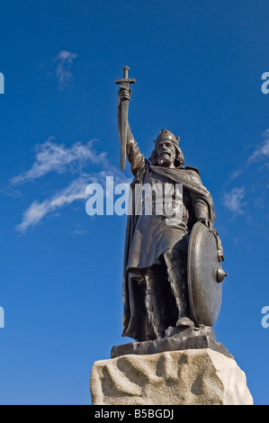 Statue von König Alfred, Winchester, Hampshire, England, Europa Stockfoto