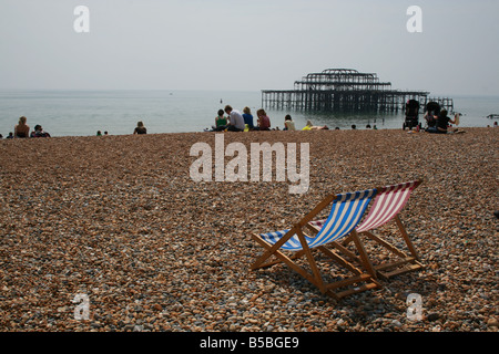 West-Pier in Brighton, East Sussex. Stockfoto