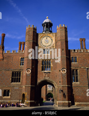 Uhr Court, Hampton Court, Greater London, England, Europa Stockfoto