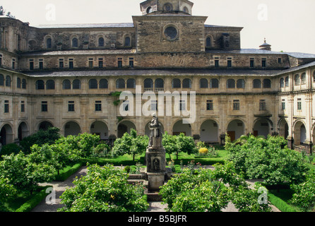 Benediktiner Kloster aus dem 17. Jahrhundert Samos Lugo Galizien Spanien Europa Stockfoto