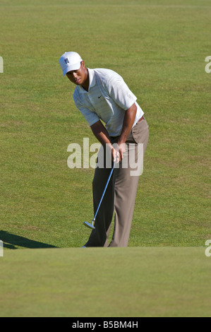 Tiger Woods Welten Nr. 1 Golfer ins "Tal der Sünde" am 18. in St Andrews Scotland Stockfoto