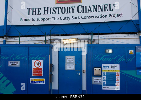 Cutty Sark Restaurierung Projekt Greenwich London England uk gb Stockfoto