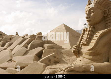 Sand Sculptures Festival an der Küste von Brighton 2005 Stockfoto