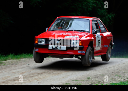 Ford Escort Rallye Auto in der Luft Goodwood Festival Of Speed 2008 Stockfoto