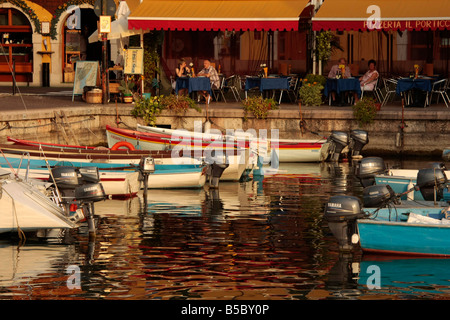 Marina in Brenzone am See Gardasee Lago di Garda-Italien Stockfoto