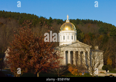 Vermont State Capitol in Montpelier eröffnet 1859 kleinste Landeshauptstadt in den USA pop 8 000 Stockfoto