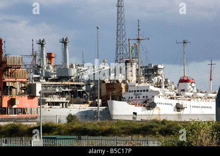 Able UK Yard; Ship Breaking, Shipbreaking Industry, Recycling von Metallen, Abriss Bergung bei able UK Zerlegern Shipbreaking Yards, Teesport, Teeside, Stockfoto