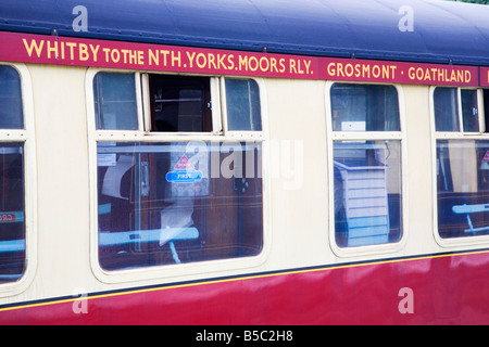 Whitby, North York Moors Railway Carriage Grosmont Yorkshire England Stockfoto
